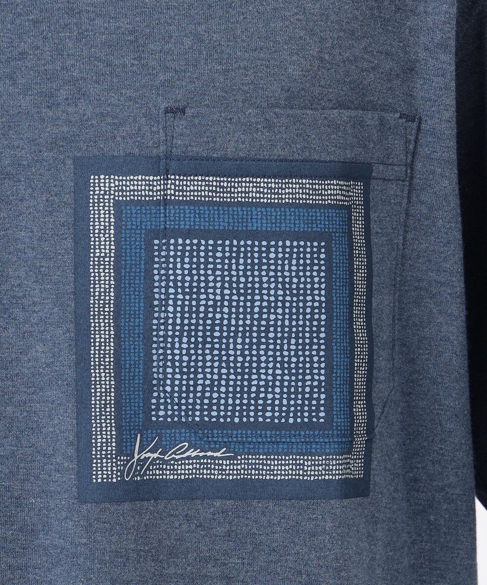 JOSEPH ABBOUD MOUNTAIN 【SPACE】OG綿スクエアドットプリント ポケTシャツ 