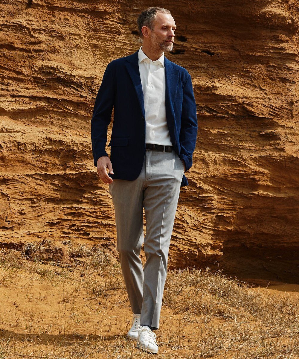 GOTAIRIKU ウエストアジャスター/折り目加工/吸汗速乾/洗える【ビジネス対応】クールマックスパンツ（24年モデル） 