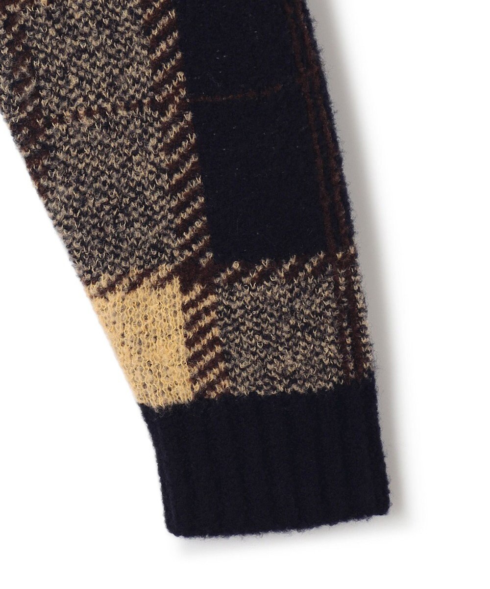 J.PRESS MEN ブークレジャガード ブラックウォッチクルー ニット 