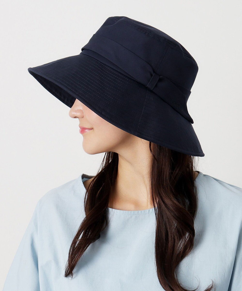 MOONBAT 【洗える】FURLA(フルラ) シャンブレー中つばダウンハット 