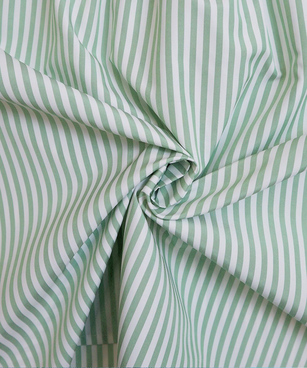 Tiaclasse L 【洗える】ストライプパフスリーブブラウス 