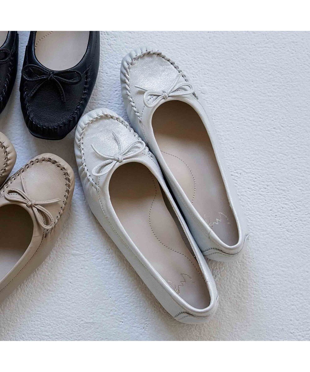 ing <ing>リボンモカシンシューズ 