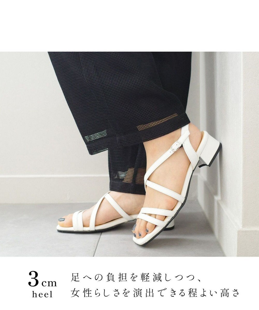 Pointer 日本製 本革ラインストラップサンダル 