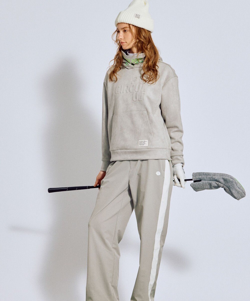 PW CIRCULUS 2025 NEW！【手洗い洗濯可】【WOMEN】スエードライク デタッチャブルフーディ ゴルフウェア レディース 