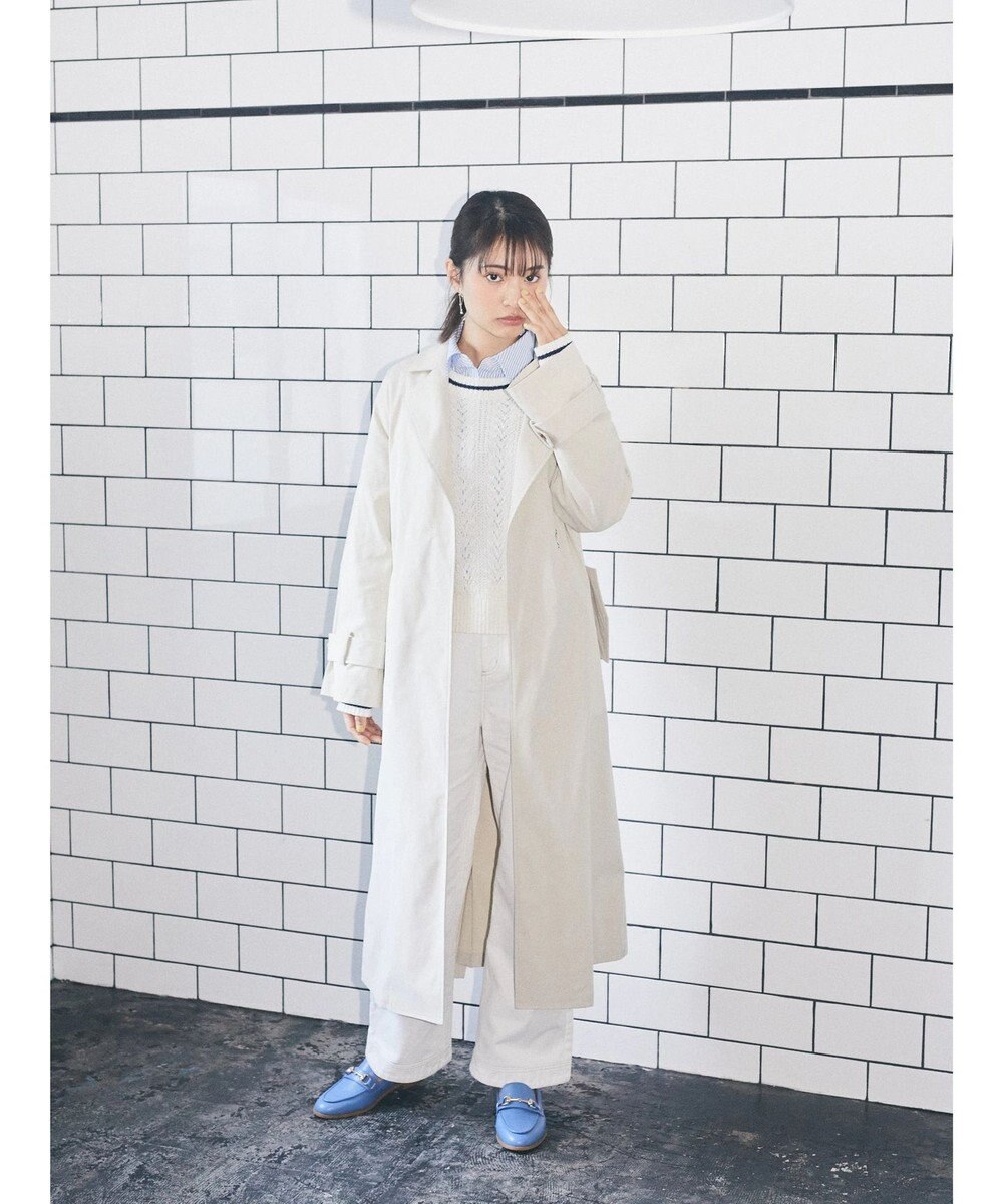 earth music&ecology 着流しロングトレンチ 