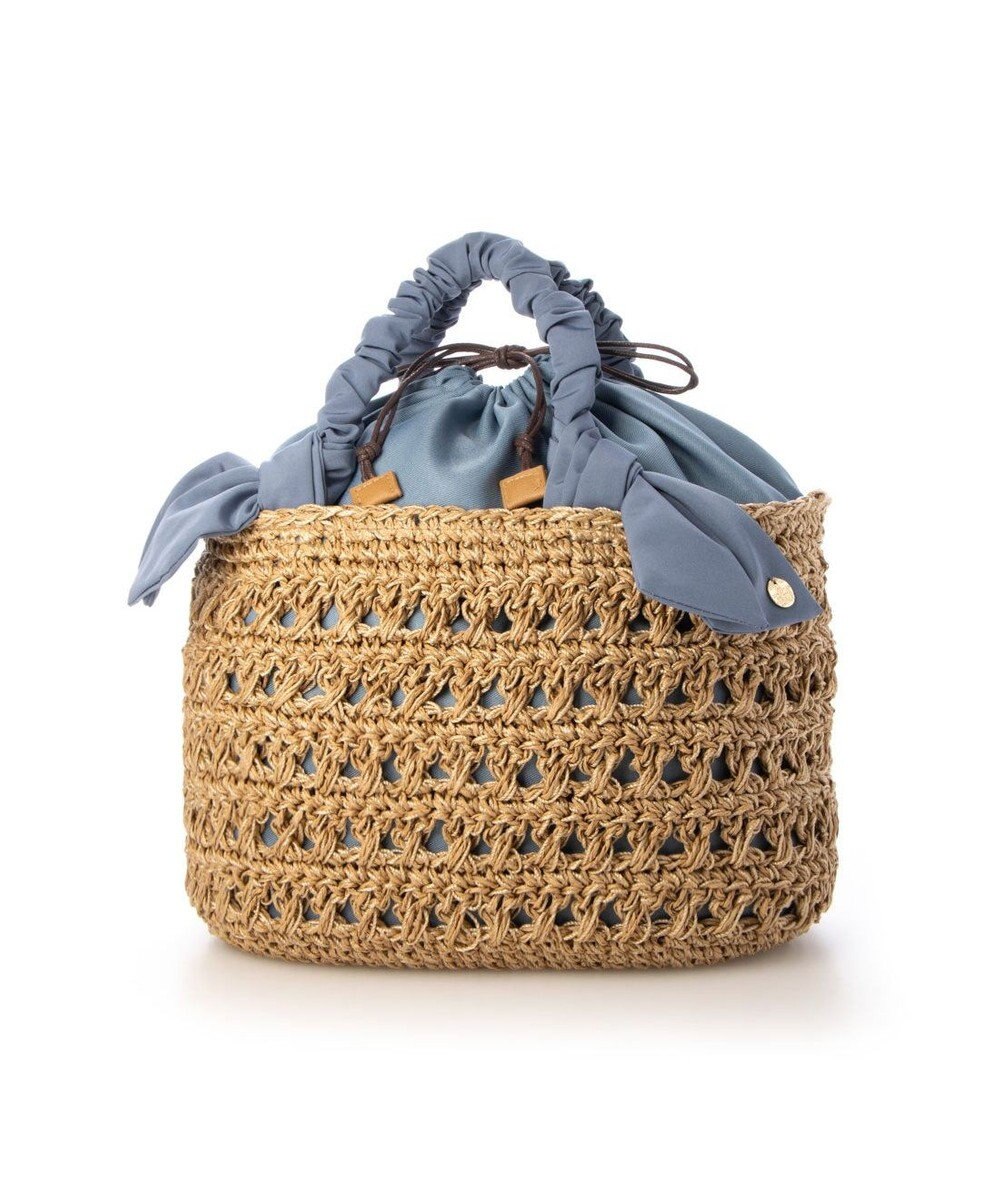 UNBILLION カシュカシュ cachecache / 下がりリボン柄編みトートバッグ 