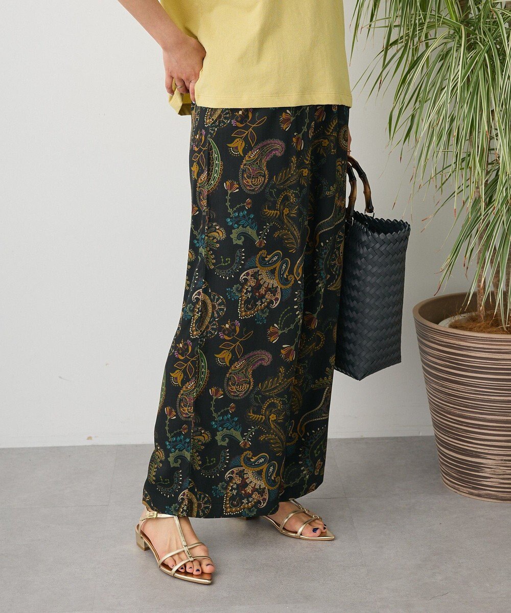 CRAFT STANDARD BOUTIQUE レーヨン総柄ワイドパンツ 