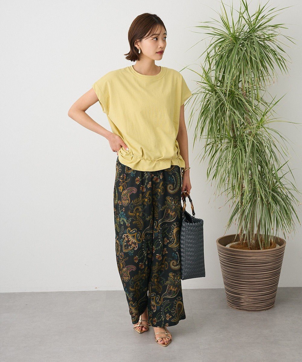 CRAFT STANDARD BOUTIQUE レーヨン総柄ワイドパンツ 