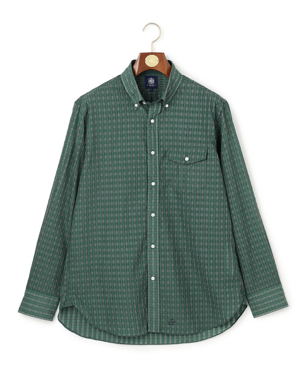 J.PRESS MEN 【こだわりの逸品】シアージャカードチェック シャツ / B.D. 