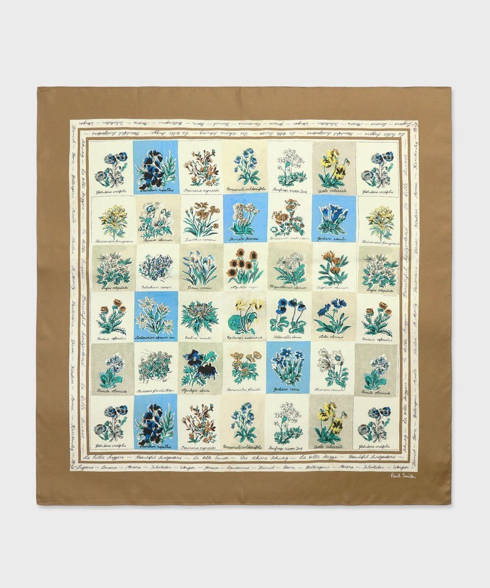 Paul Smith Garden Stamp スクエアスカーフ 