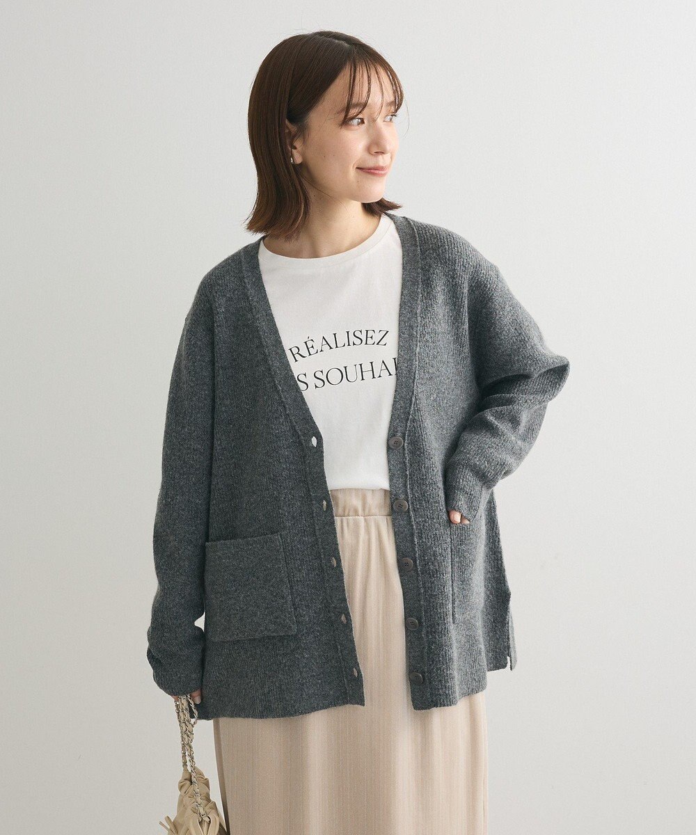 Green Parks Ｖネック畦編みニットカーディガン 