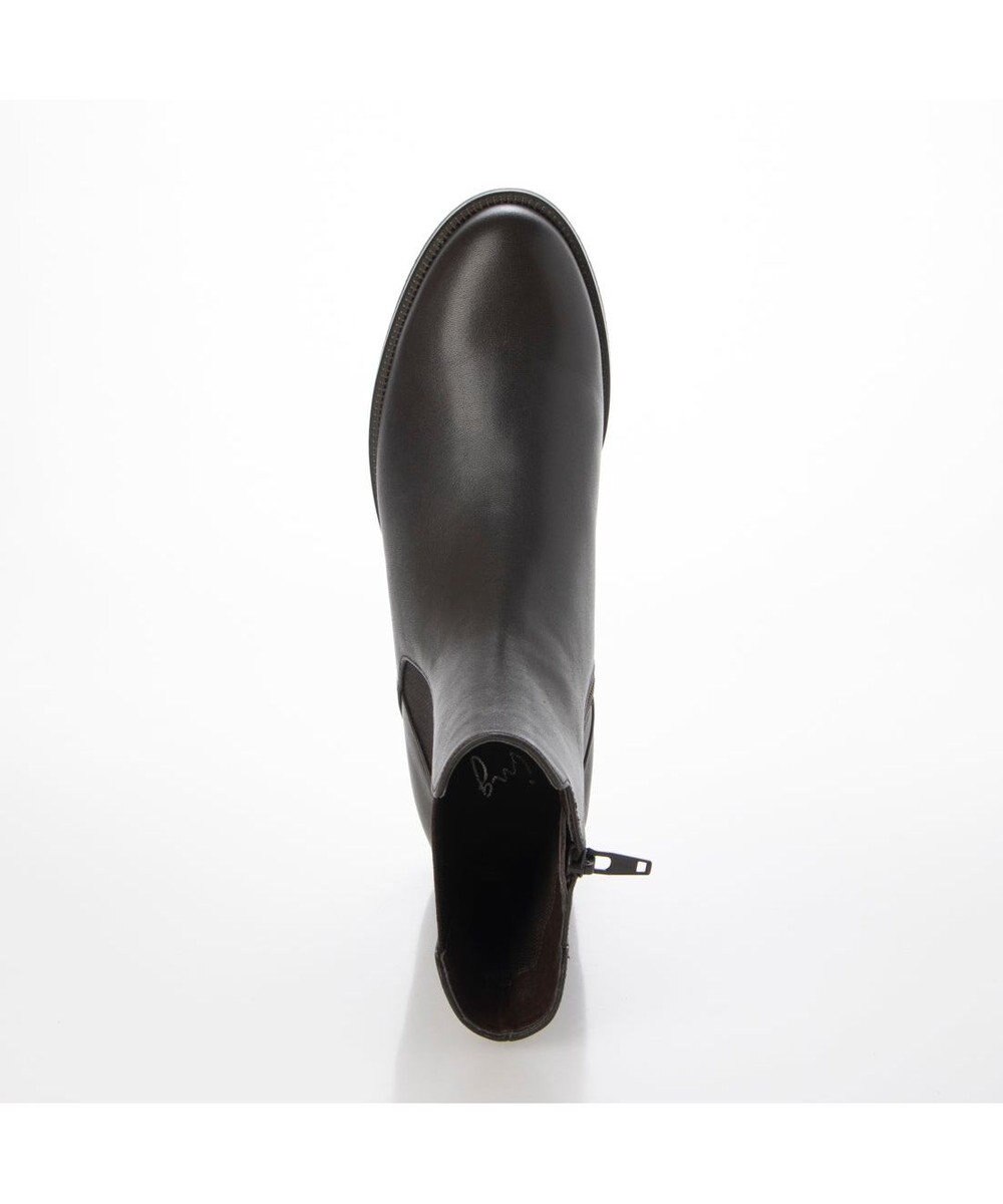 ing <ing>【撥水革】サイドゴアショートブーツ 