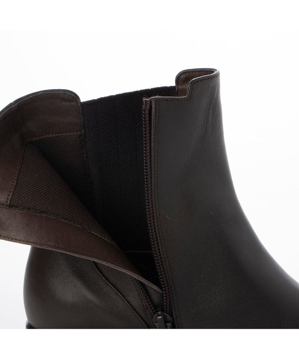 ing <ing>【撥水革】サイドゴアショートブーツ 