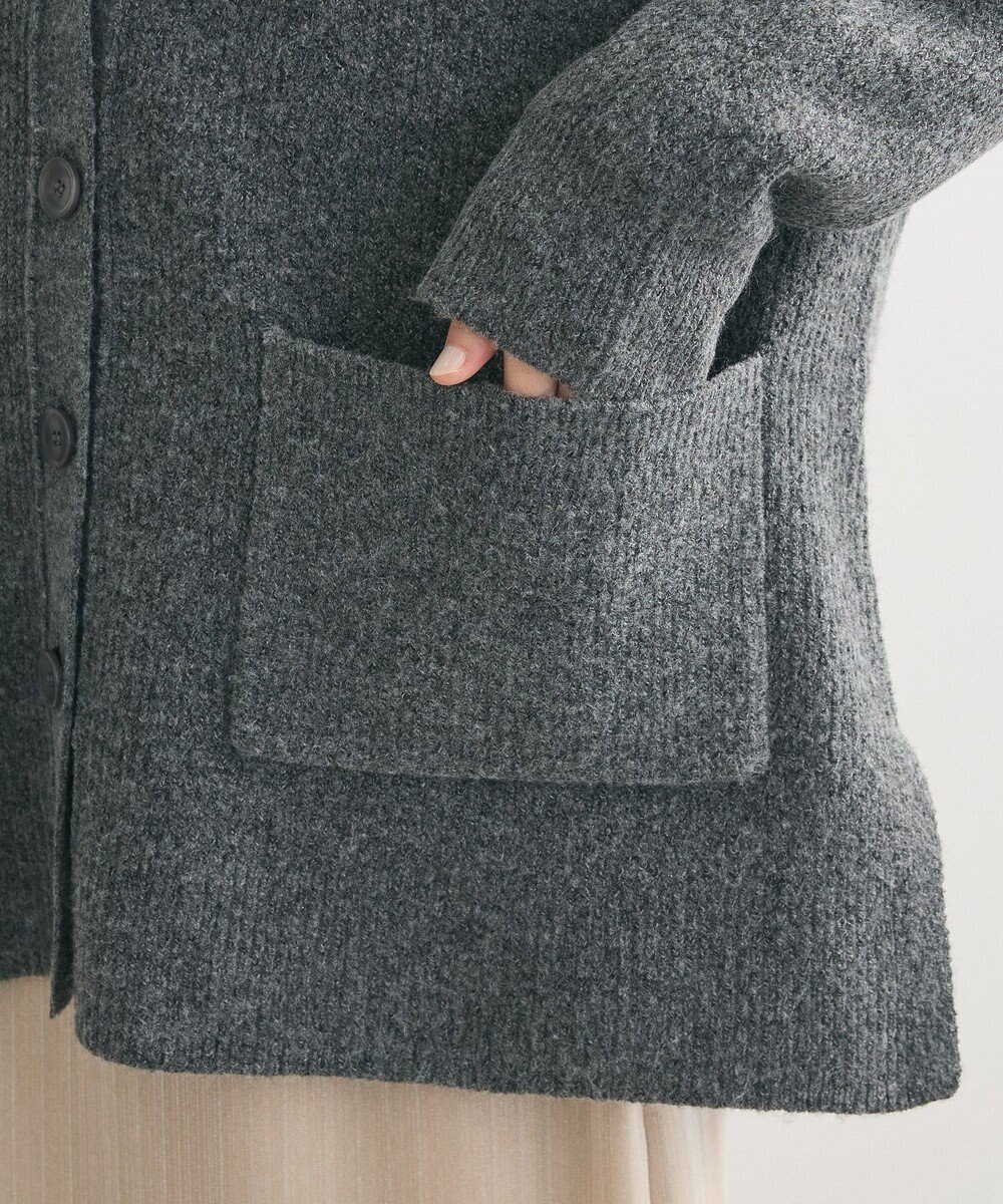 Green Parks Ｖネック畦編みニットカーディガン 