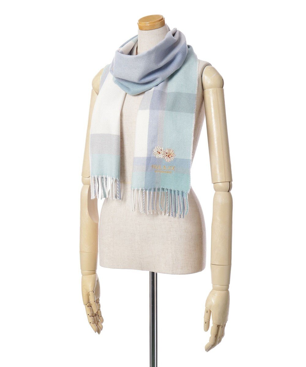 MOONBAT 【FUDGE11月号掲載】PAUL & JOE ACCESSOIRES クリザンテーム刺繍ムースタッチマフラー（パッケージ入り） 