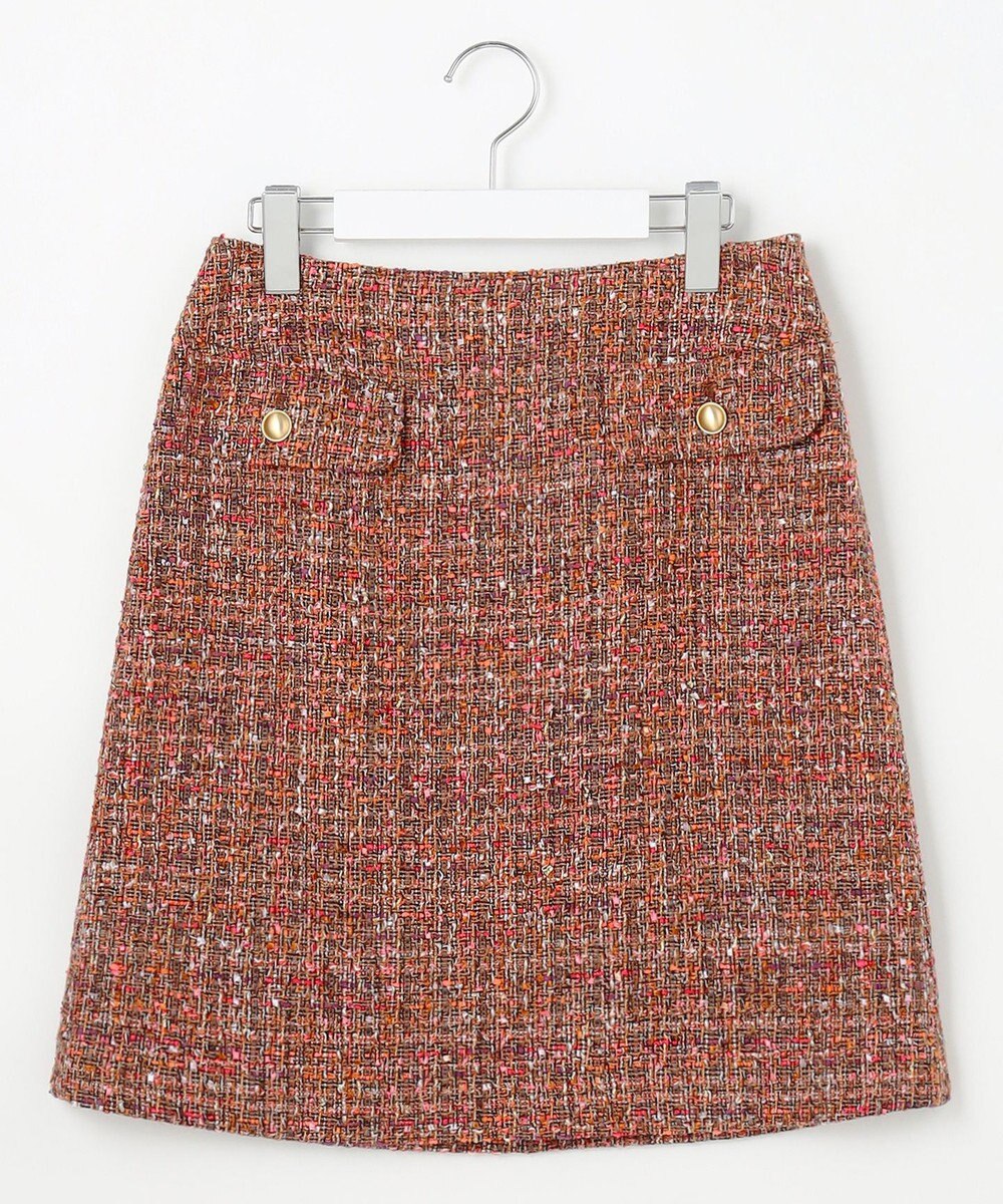自由区 ラメノットファンシーツイード スカート 