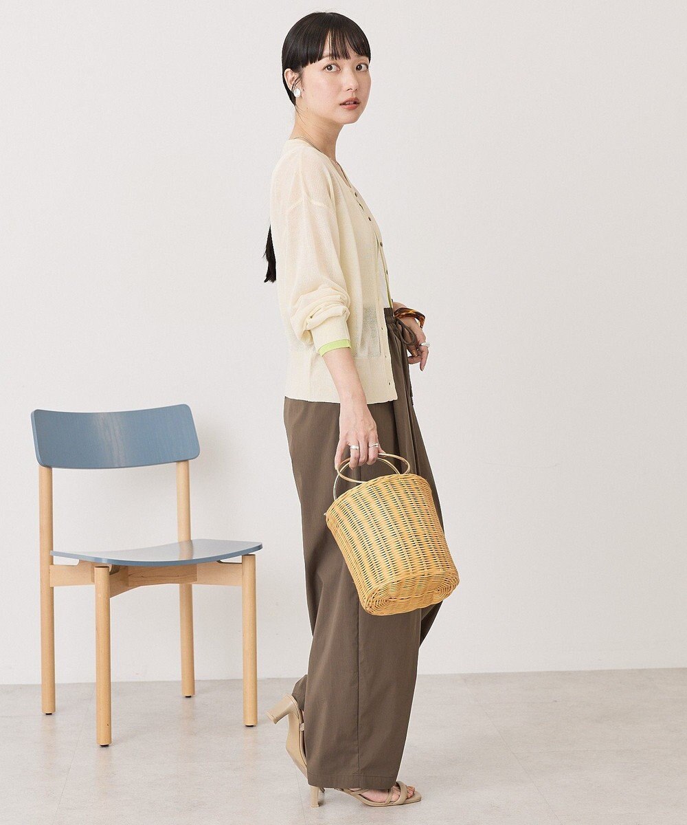 AMERICAN HOLIC シアー配色ニットカーディガン 