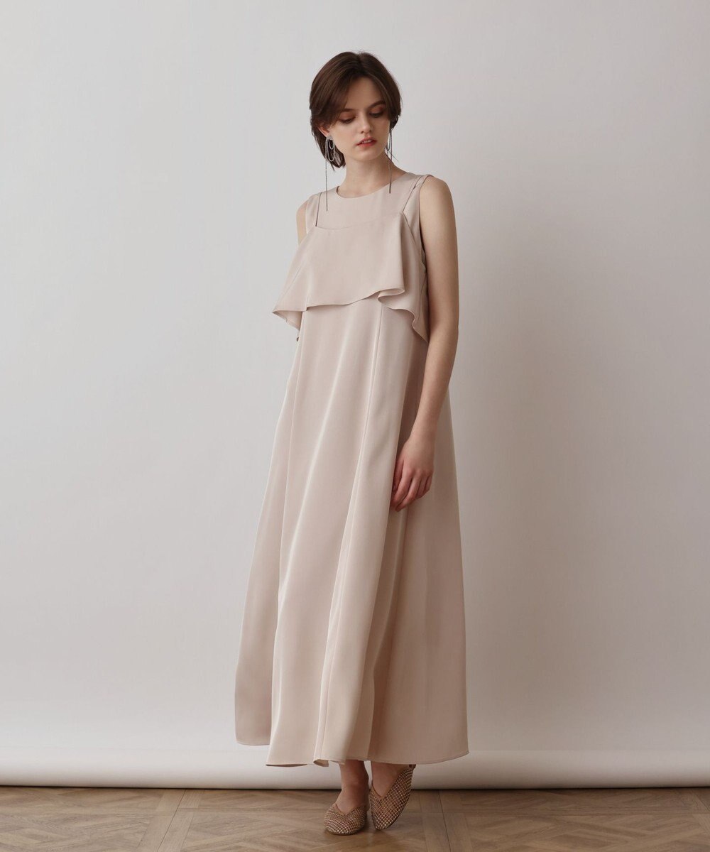 GRACE CONTINENTAL サテンレイヤードワンピース 