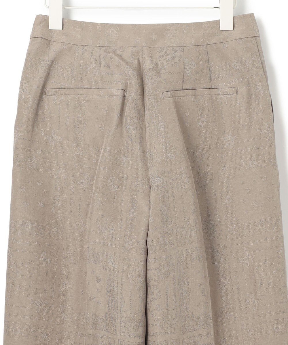 ICB L 【日本製・洗える】ペイズリーレノクロス ワイドストレートパンツ 