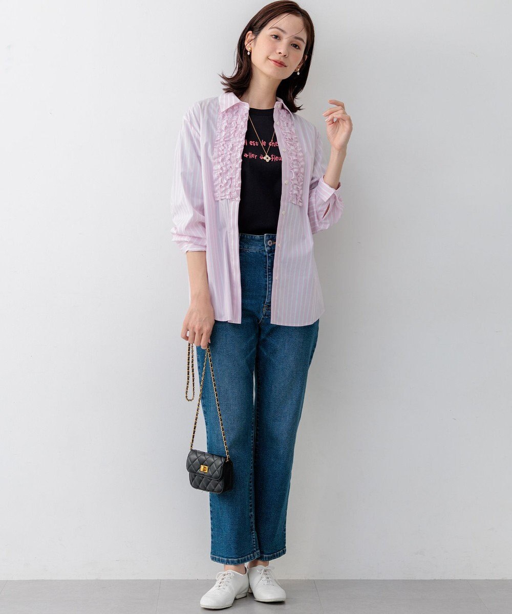 組曲 【Flower Collection】コンパクトシャーティング シャツ 