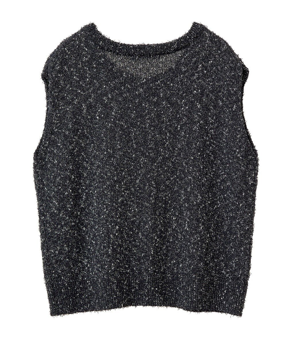 Green Parks ツィード風金釦ニットベスト 