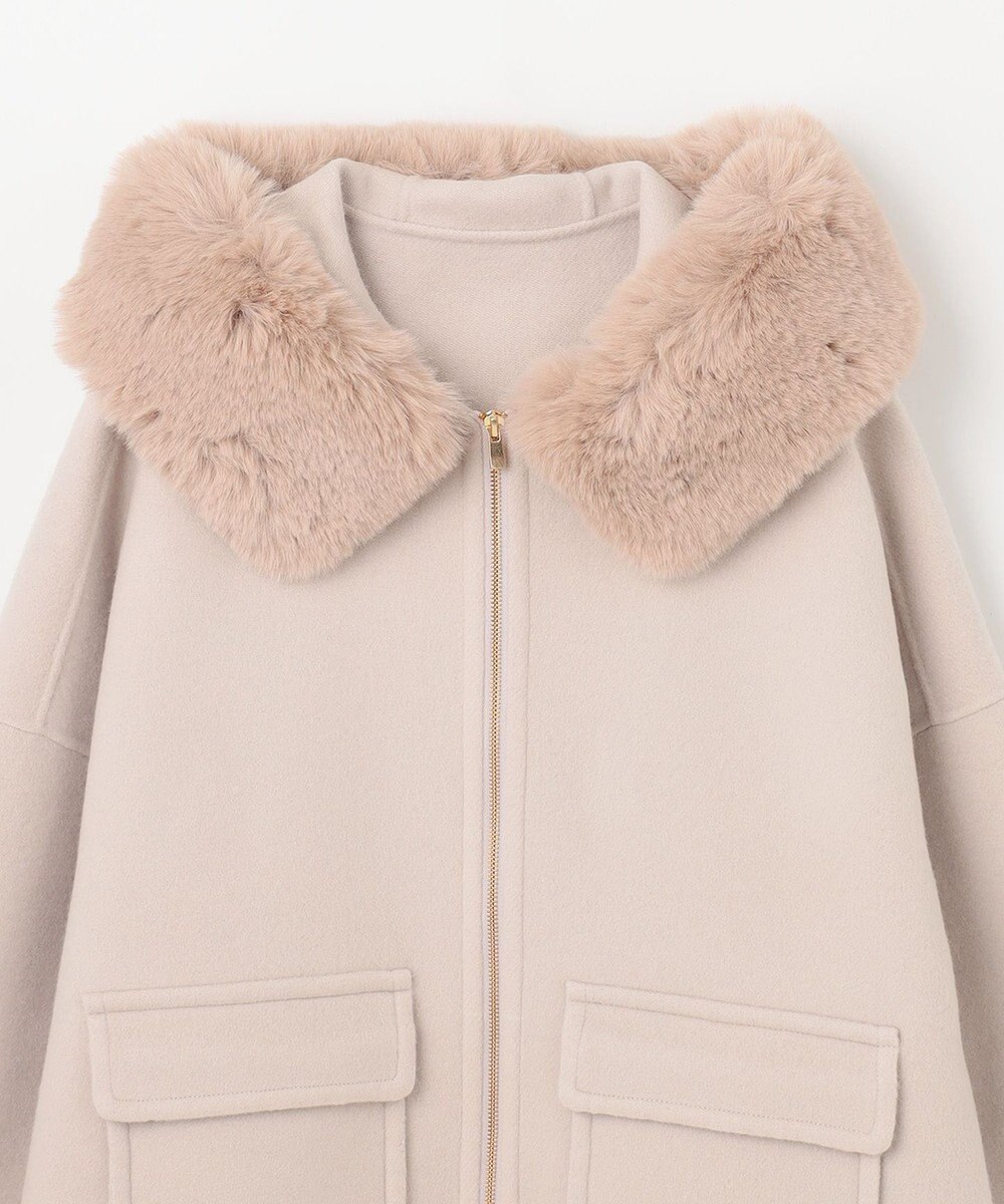 GRACE CONTINENTAL フードファーリバーポンチョ 