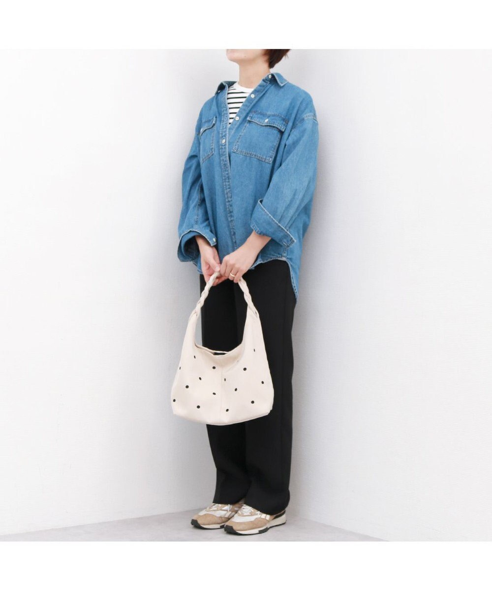 UNBILLION カシュカシュ cachecache / 三つ編みハンドルドット刺繍トート 