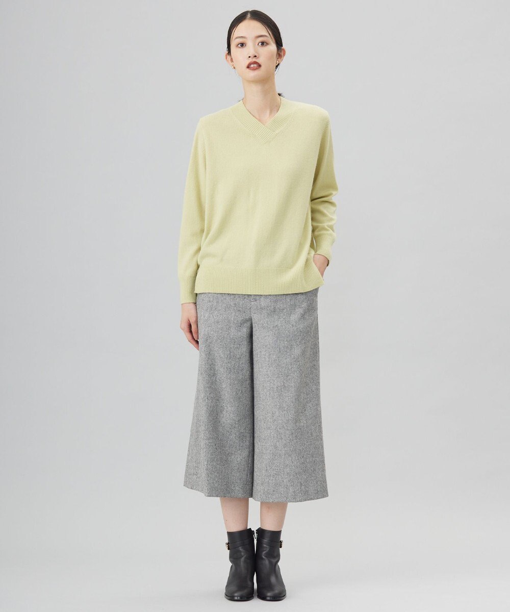 J.PRESS LADIES L 【洗える】CASHMERE BLEND Vネック プルオーバーニット 