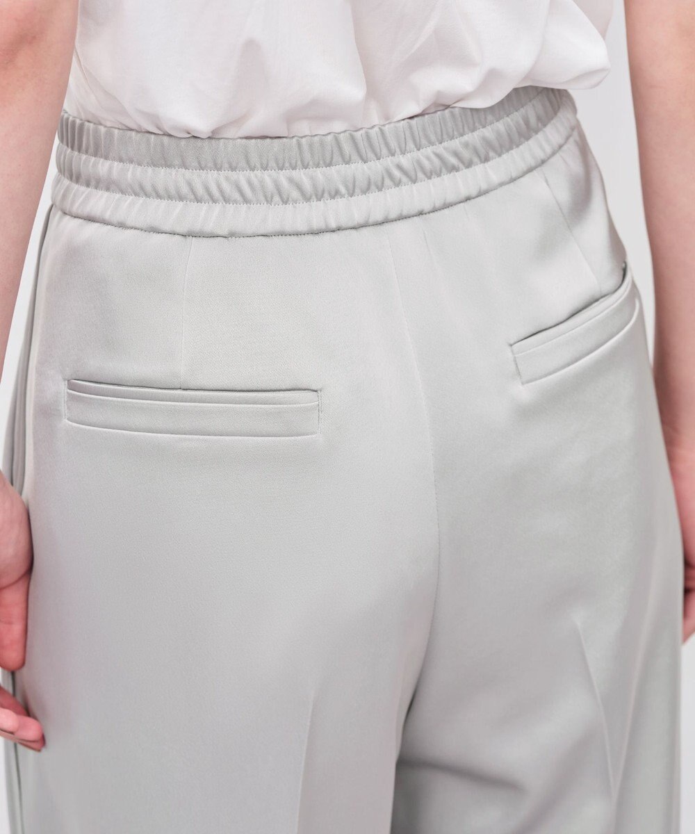 uncrave シャイニーダブルサテン ワイドパンツ 