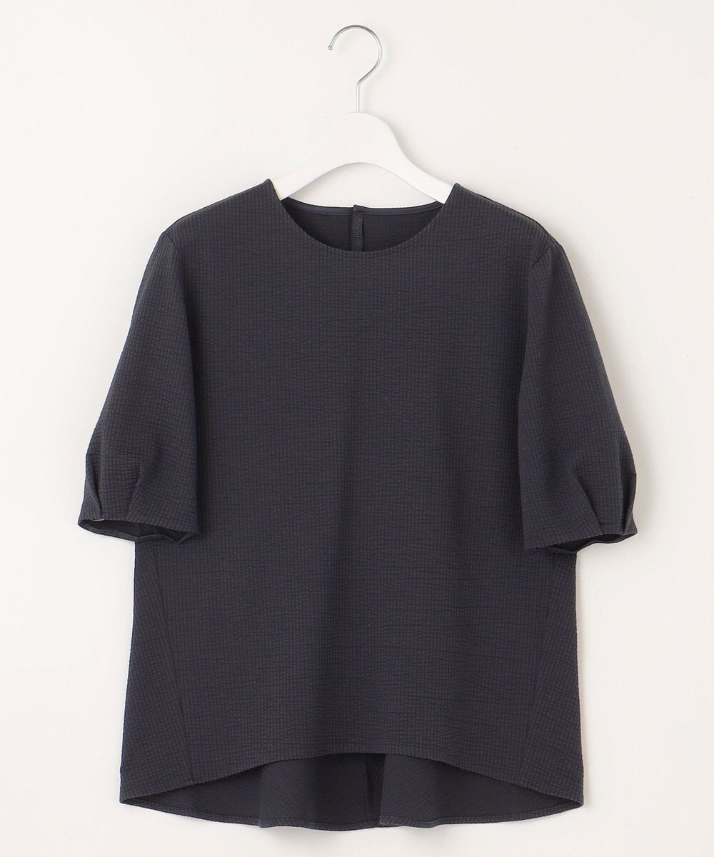 J.PRESS LADIES 【WEB限定カラーあり・抗菌消臭・吸水速乾】サッカージャージー 5分袖 ペプラム カットソー 