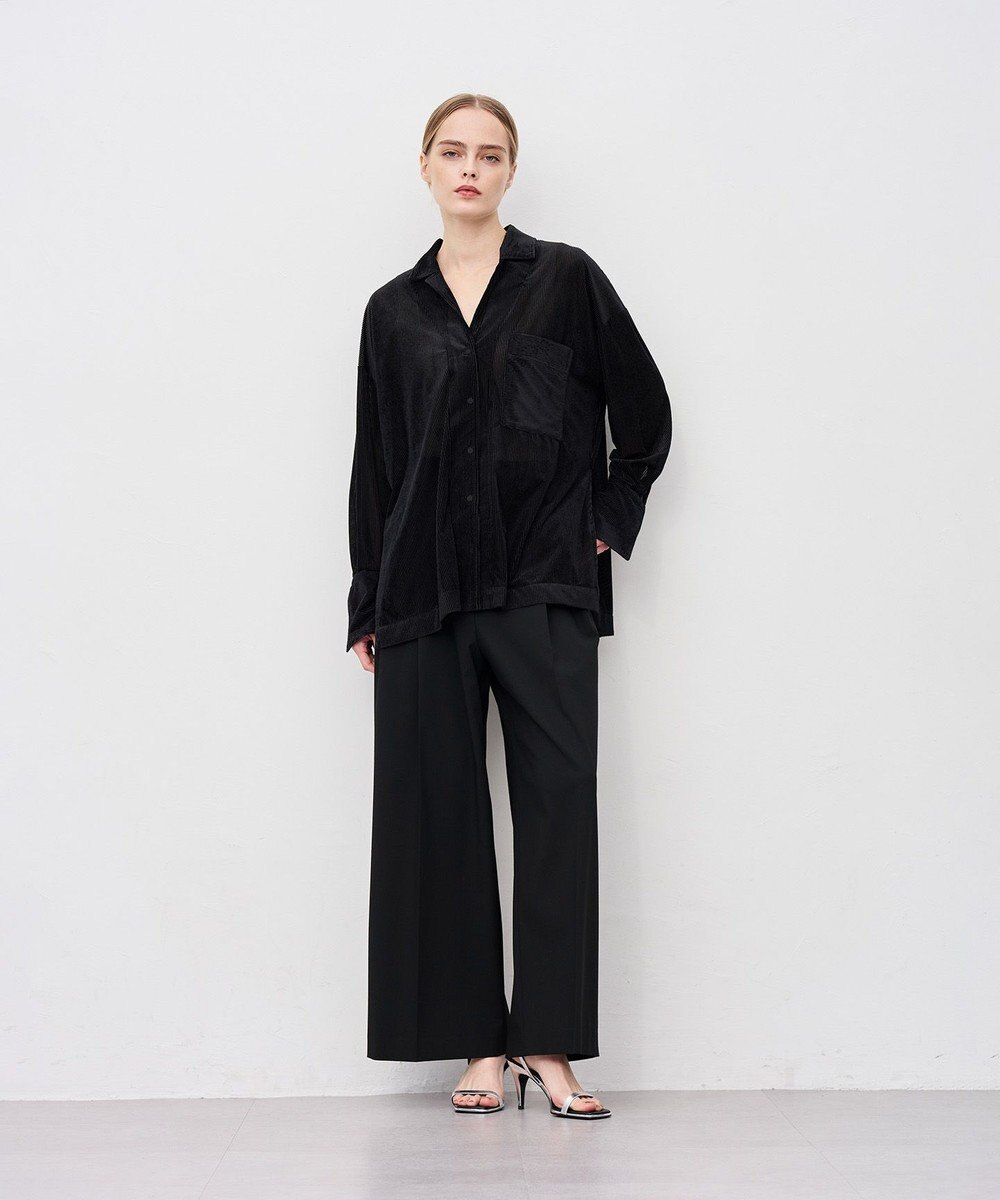 uncrave シアーベロアリブ シャツ 