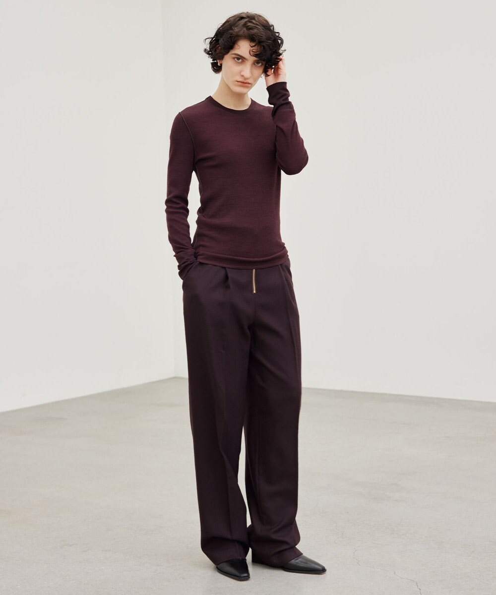 BEIGE， TERNES / フロントジップワイドパンツ 