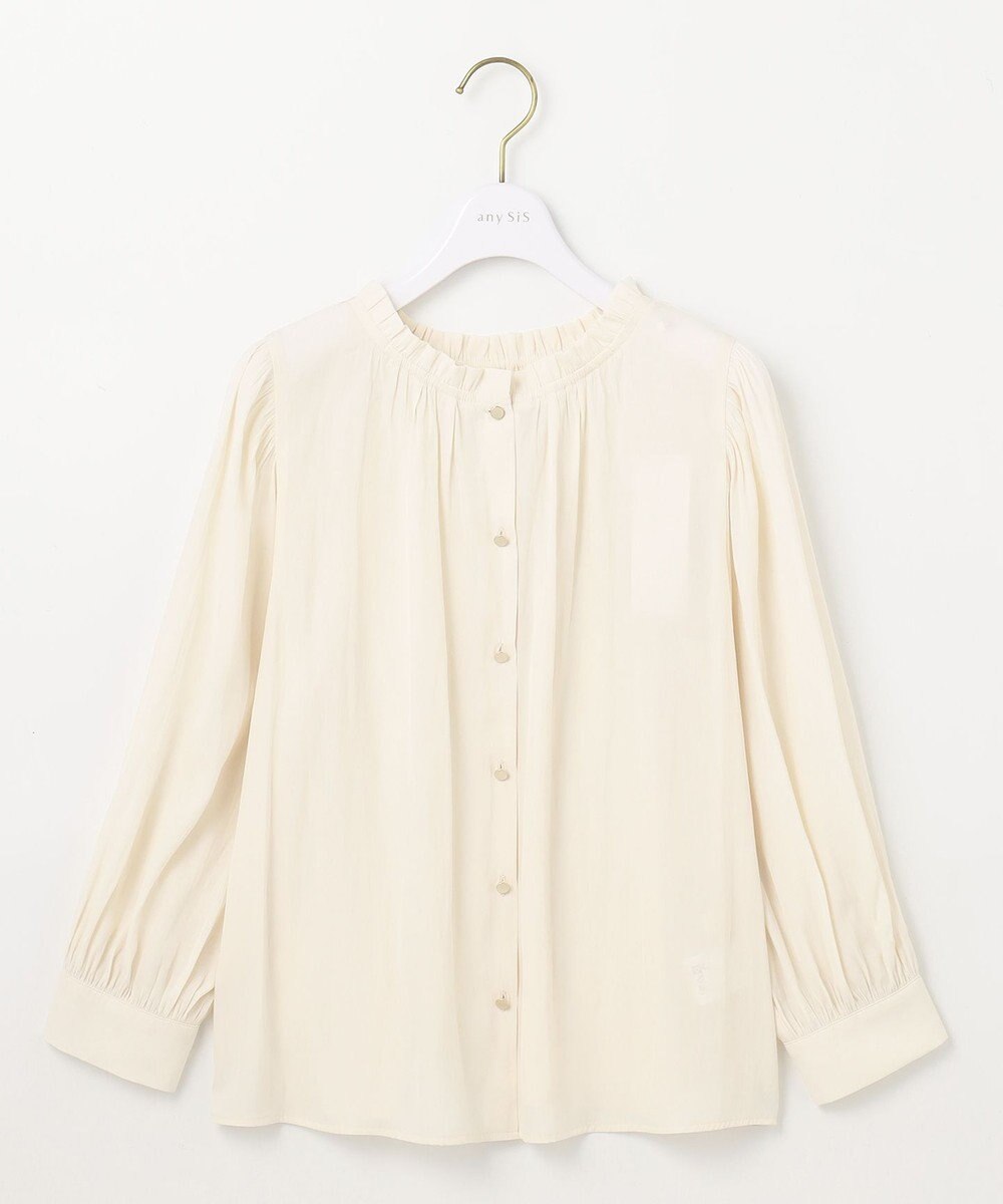 ANY SIS S 【低身長企画】フェミニンギャザー ブラウス 
