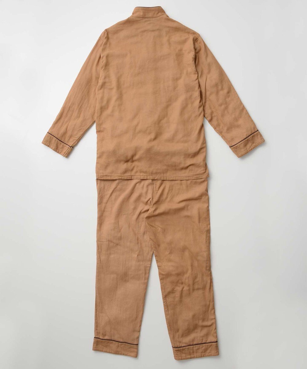 京和晒綿紗 【紗栄子さん愛用パジャマの色違い/UNISEX】ガーゼパジャマ 2重合わせ 柿渋 