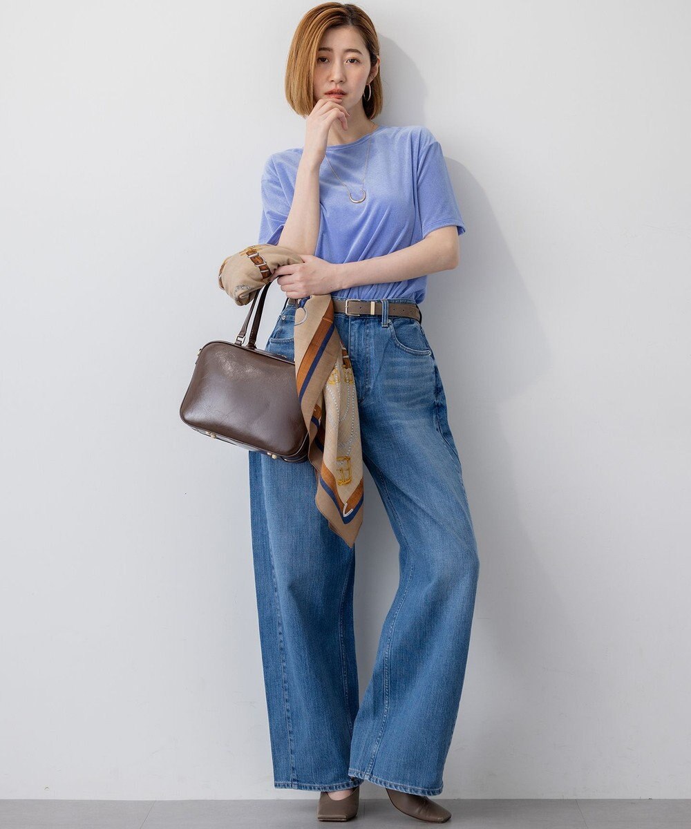 23区 【洗える】シアーベロア リラックス Tシャツ 