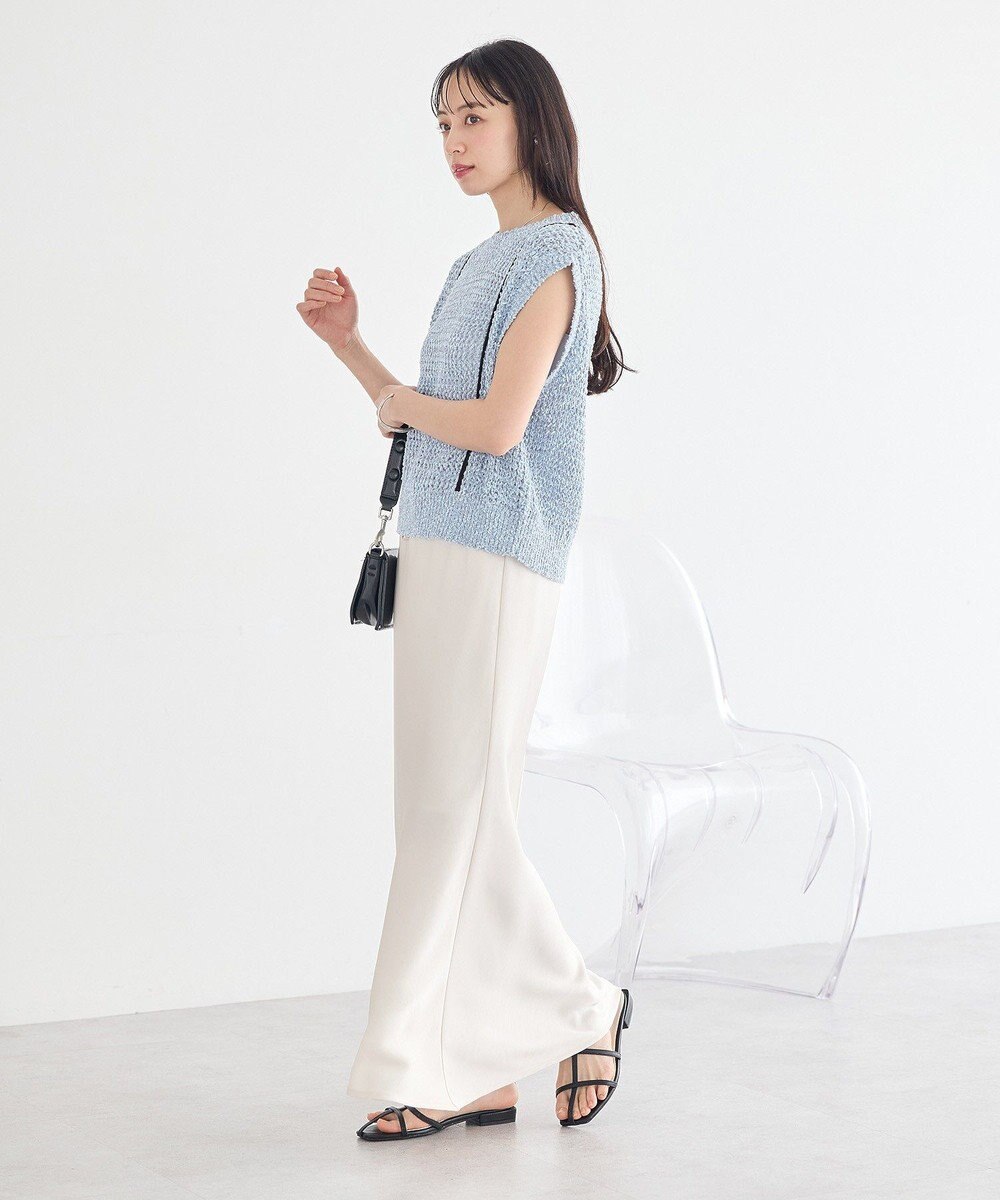 earth music&ecology 配色ラインＭＩＸニットベスト 