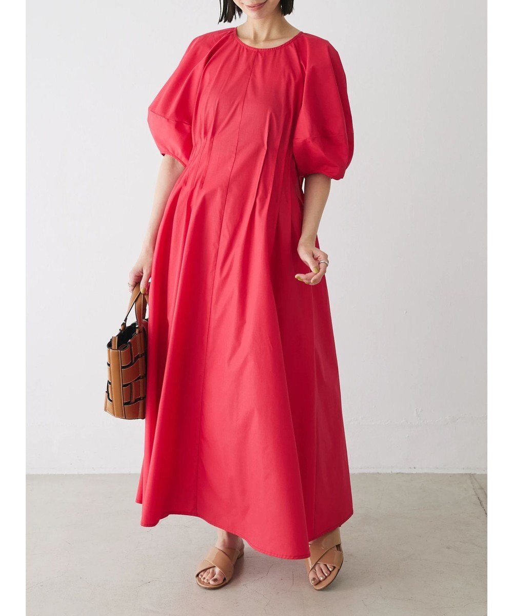 Green Parks ボリューム袖ロングワンピース 