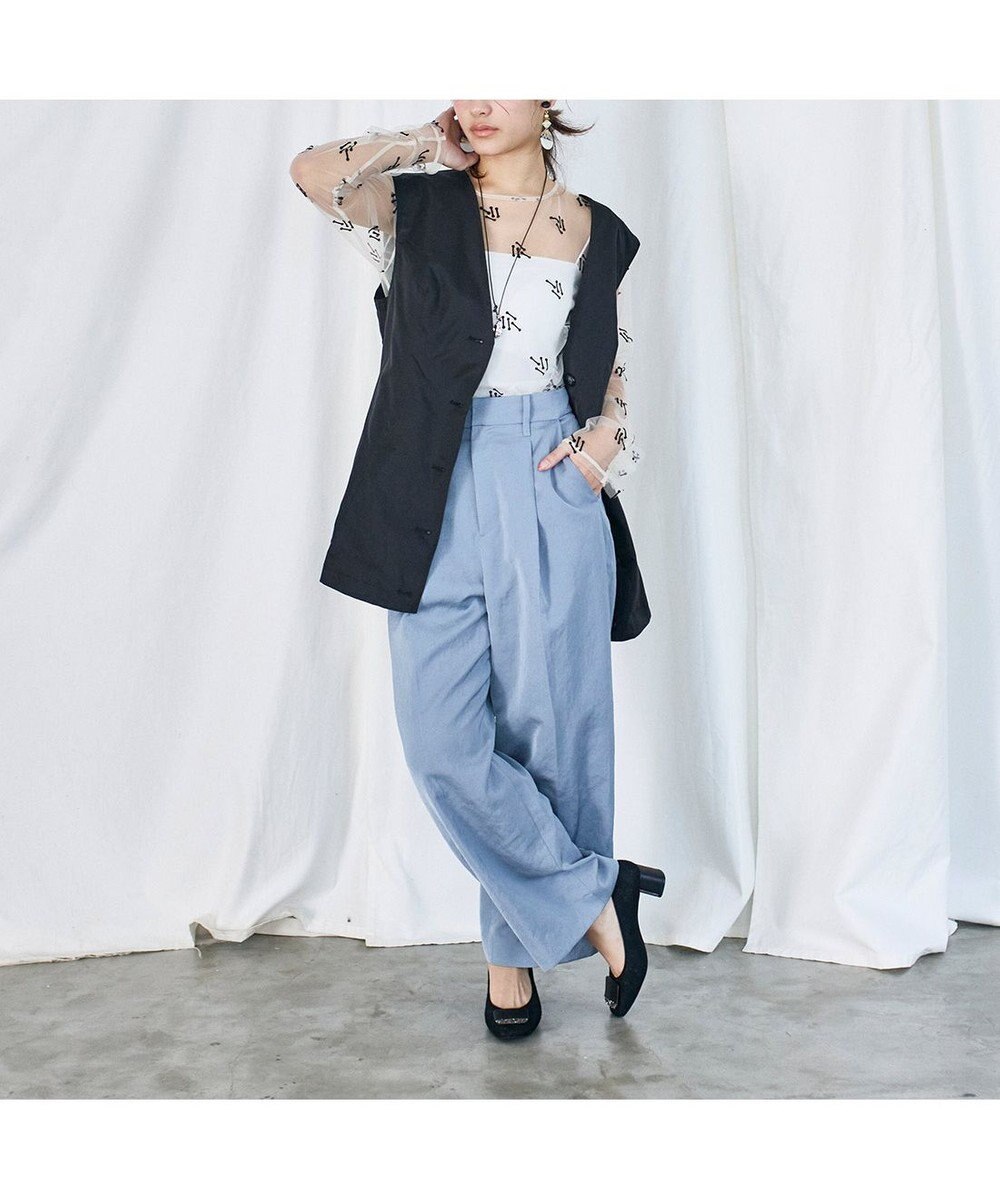 MODE ET JACOMO <MODE ET JACOMO>メタリックアクセント スクエアパンプス 