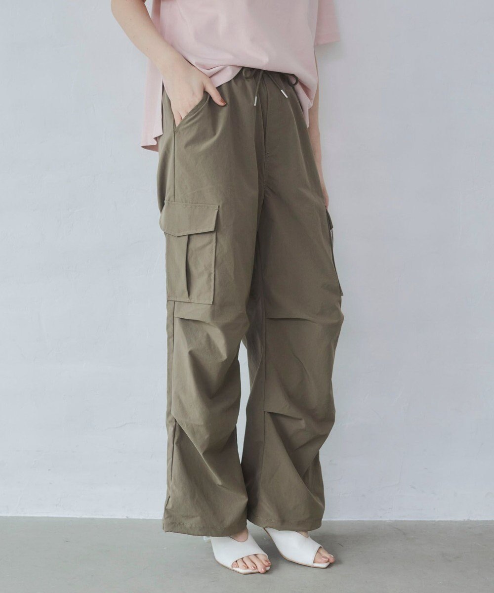 WEGO 【ウエストゴム】イージーパラシュートカーゴパンツ 