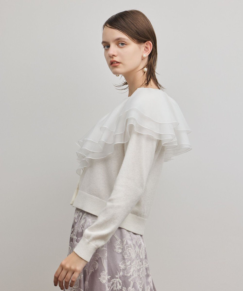 GRACE CONTINENTAL フリルニットカーディガン 