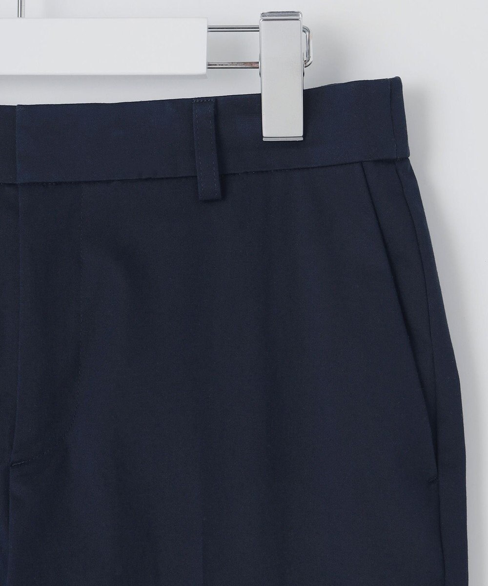 自由区 【接触冷感・洗える】コットンサテンストレッチテーパード パンツ 