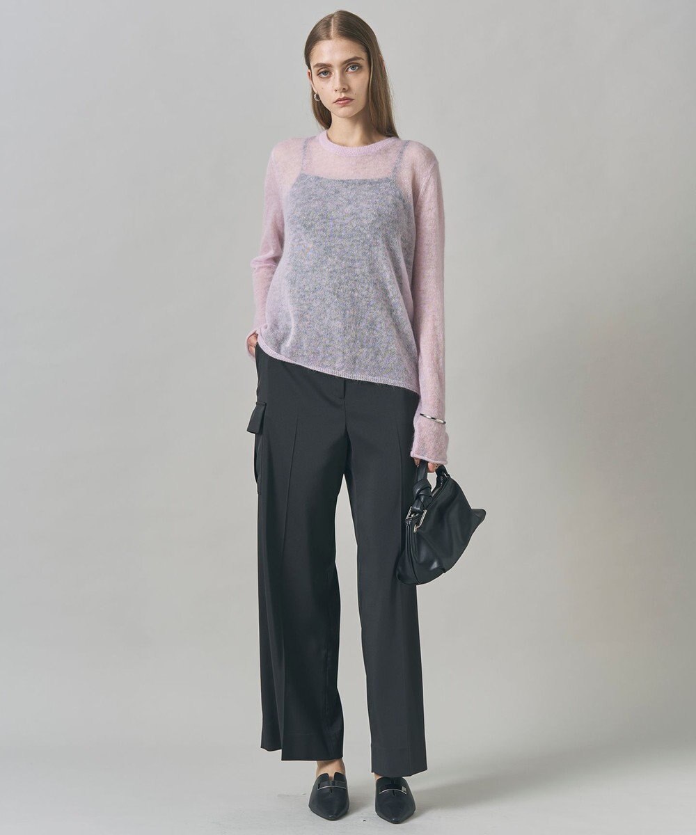 ICB L 【スマートバック仕様・洗える】ストレッチダブルサテン カーゴパンツ 