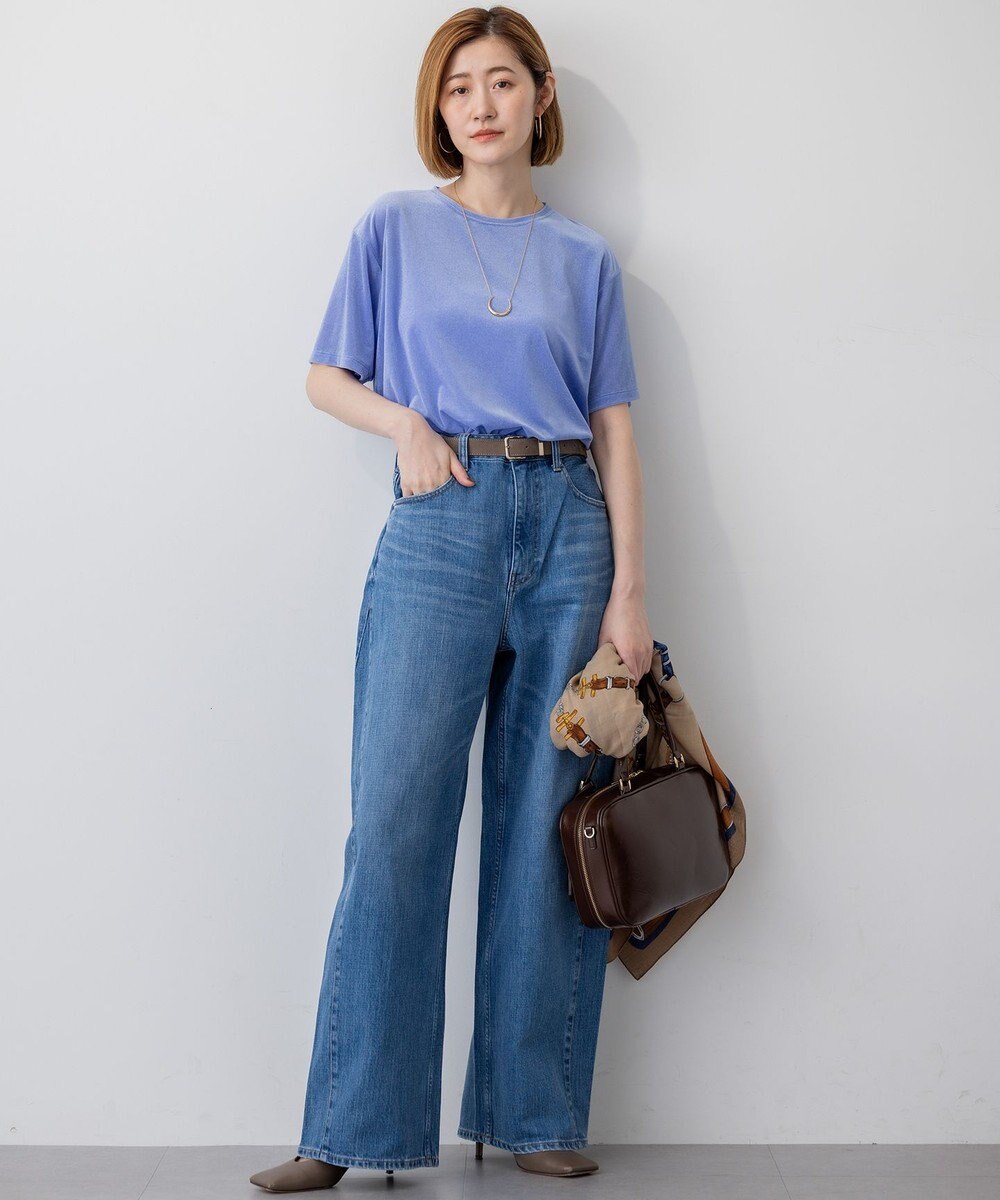 23区 S 【洗える】シアーベロア リラックス Tシャツ 