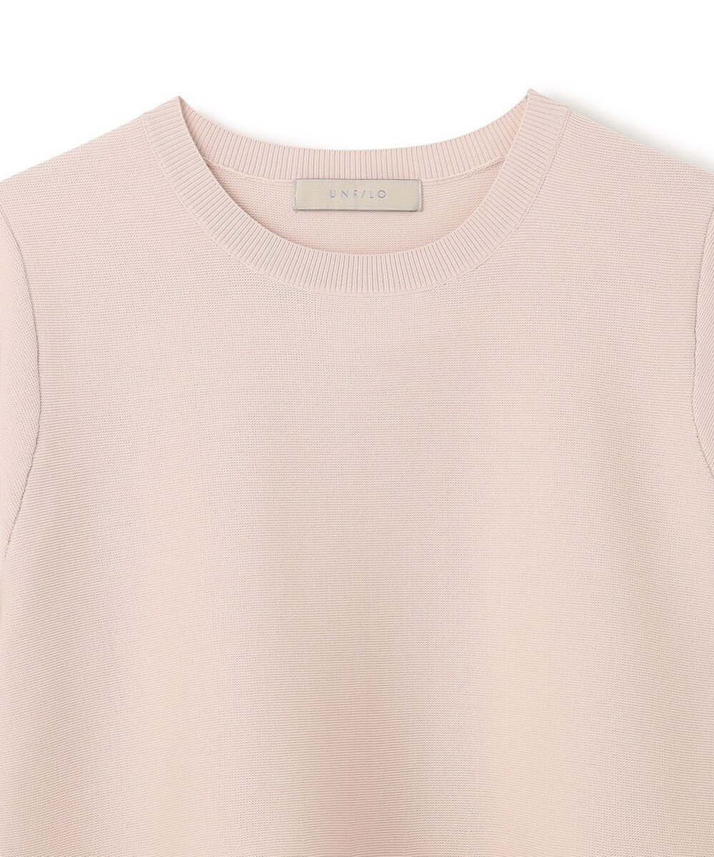 UNFILO ハーフスリーブ ペプラムニット 