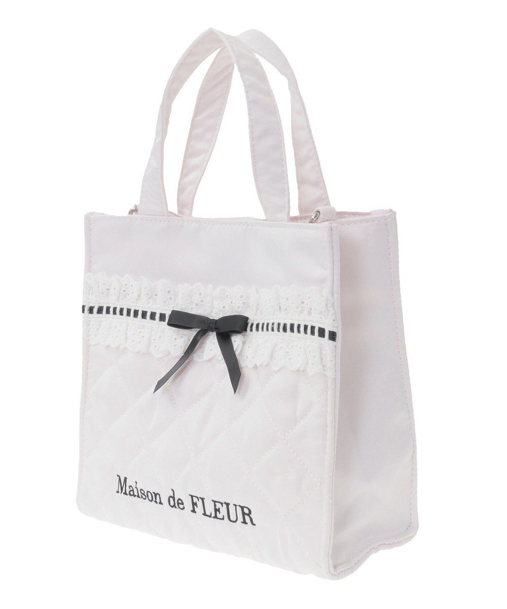 Maison de FLEUR コットンフリル2Wayトートバッグ 