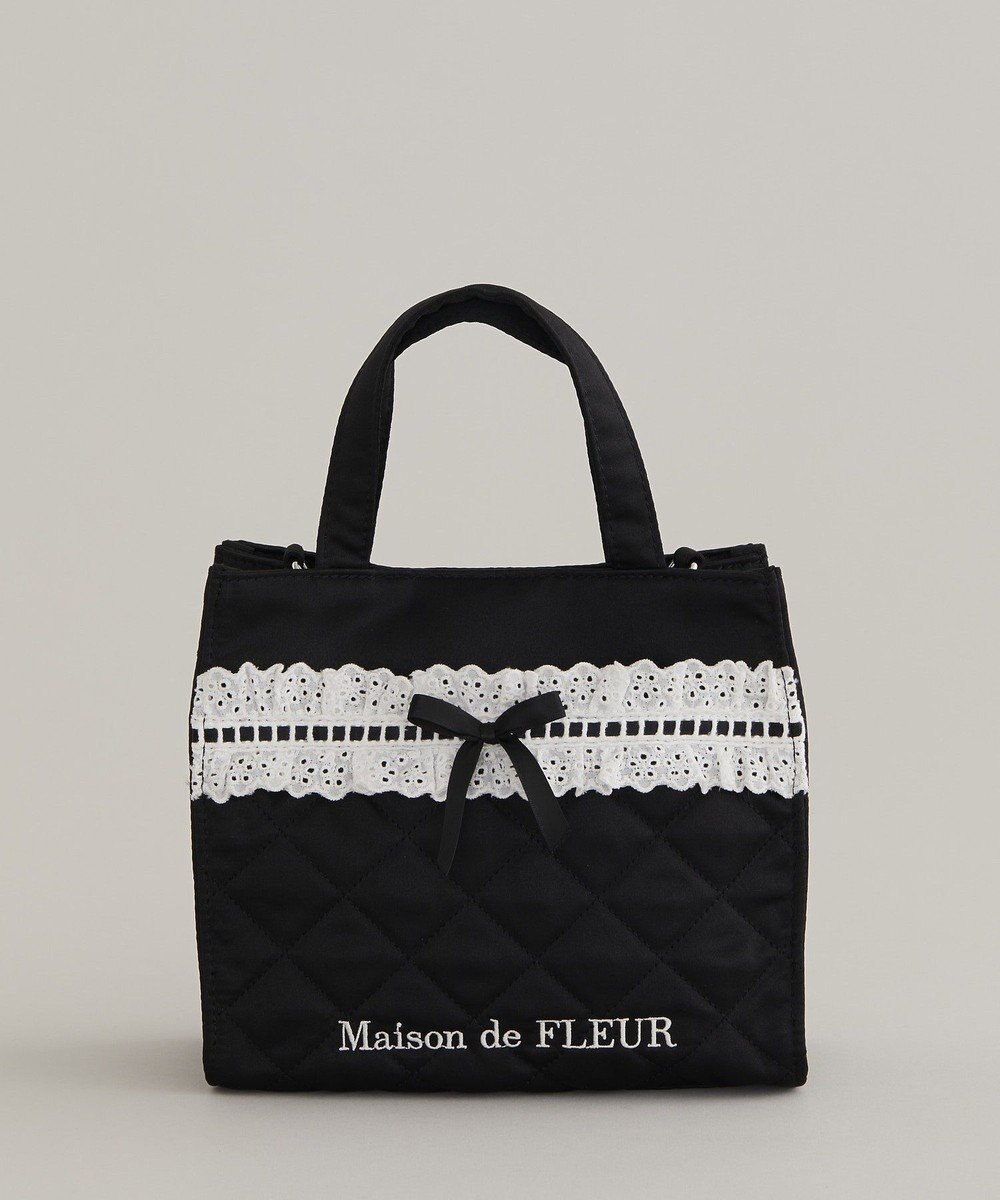 Maison de FLEUR コットンフリル2Wayトートバッグ 