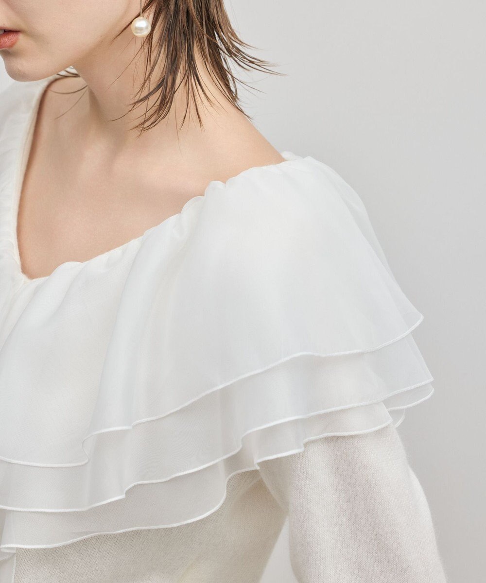 GRACE CONTINENTAL フリルニットカーディガン 