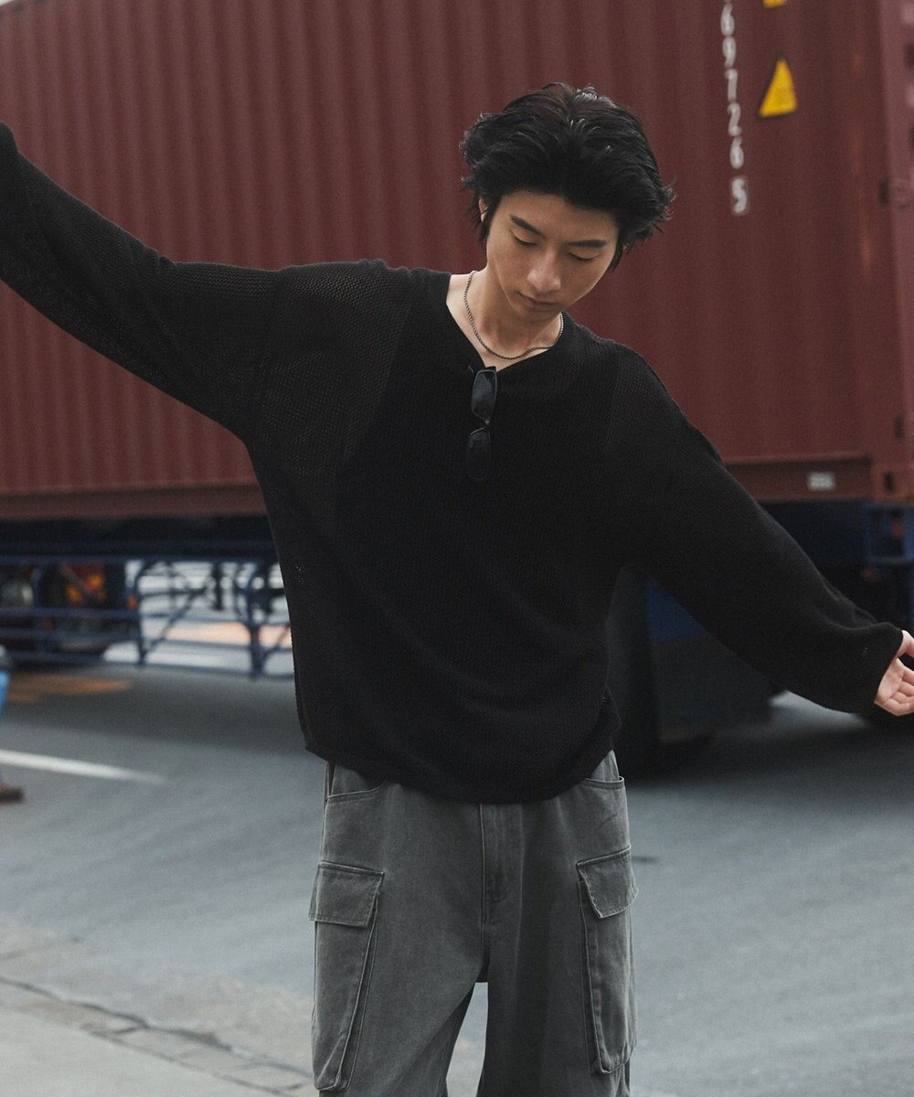 WEGO メッシュニットプルオーバー（LS） 