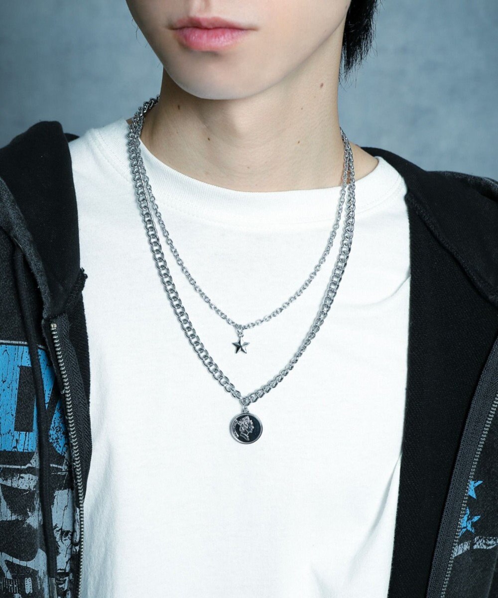 WEGO Mモチーフレイヤードネックレス 