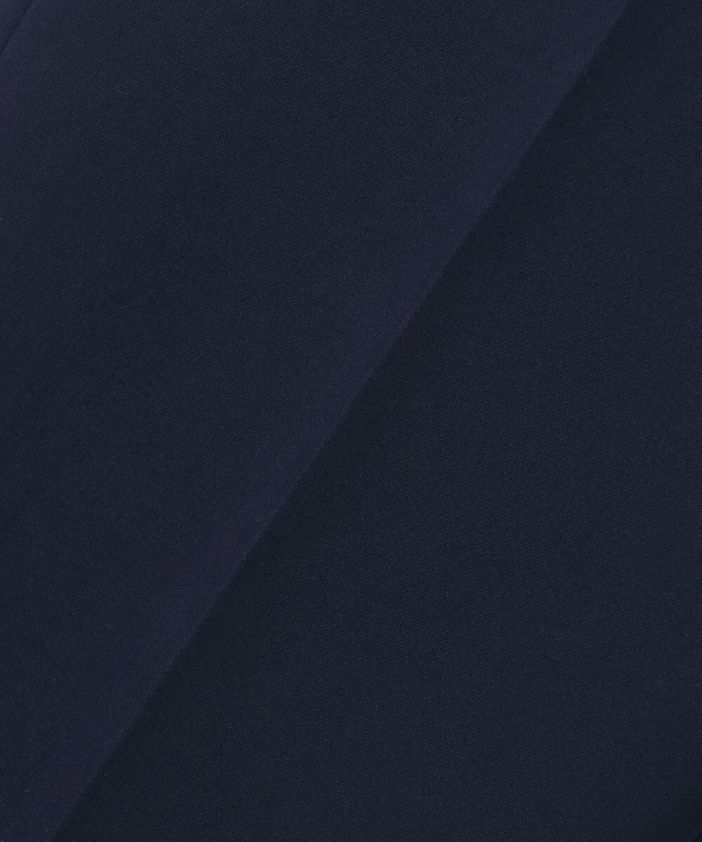 自由区 【接触冷感・洗える】コットンサテンストレッチテーパード パンツ 